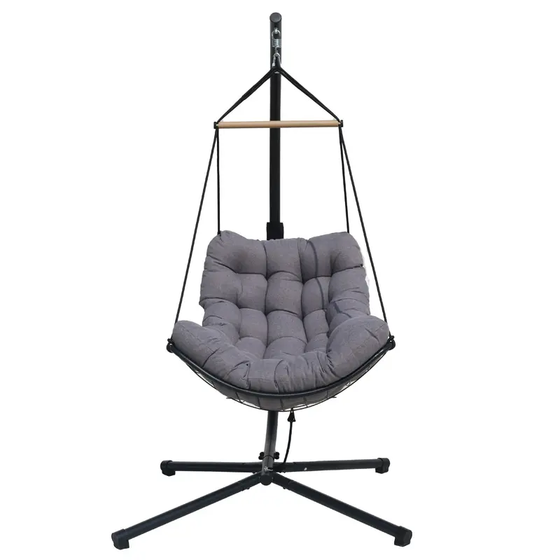 small package Best selling high quality garden rattan foldable rope indoor and outdoor swing chair