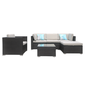 Luxury garden furniture plastic wicker patio furniture rattan furniture set rattan garden furniture