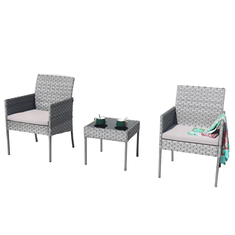 garden rattan furniture wicker chair outdoor rattan chair dining table patio furniture sets rattan chair dining table patio furniture sets = 2 rattan chairs + 1 coffee table