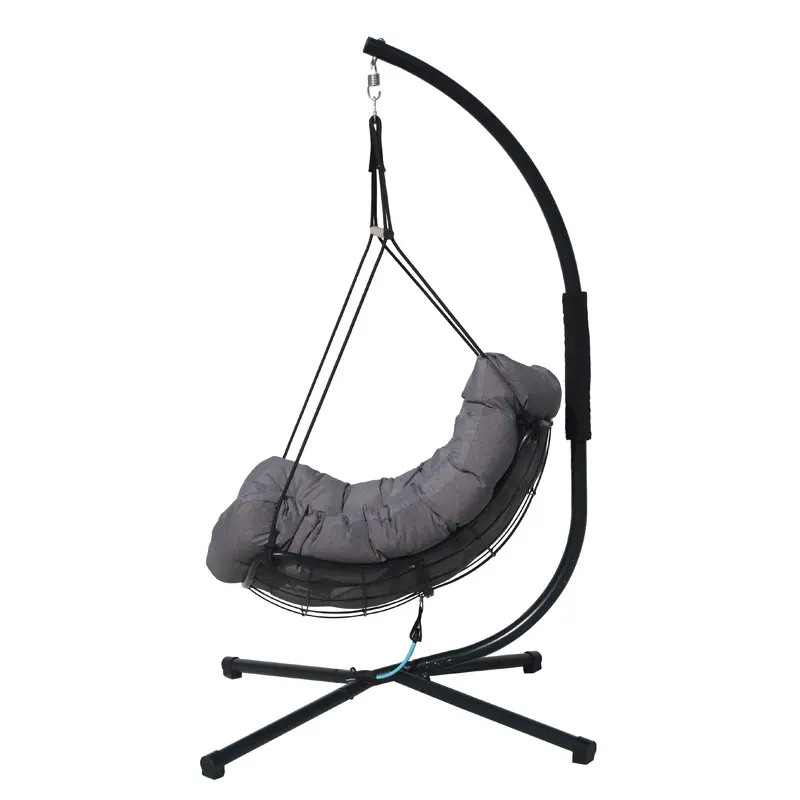 small package Best selling high quality garden rattan foldable rope indoor and outdoor swing chair