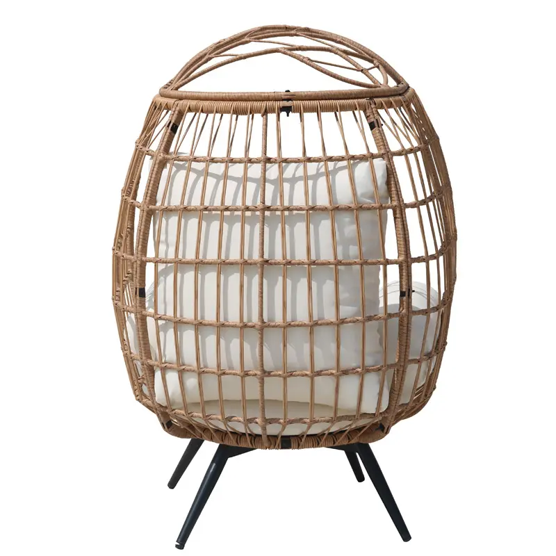 Patio furniture synthetic wicker outdoor furniture rattan garden chairs swivel egg chair